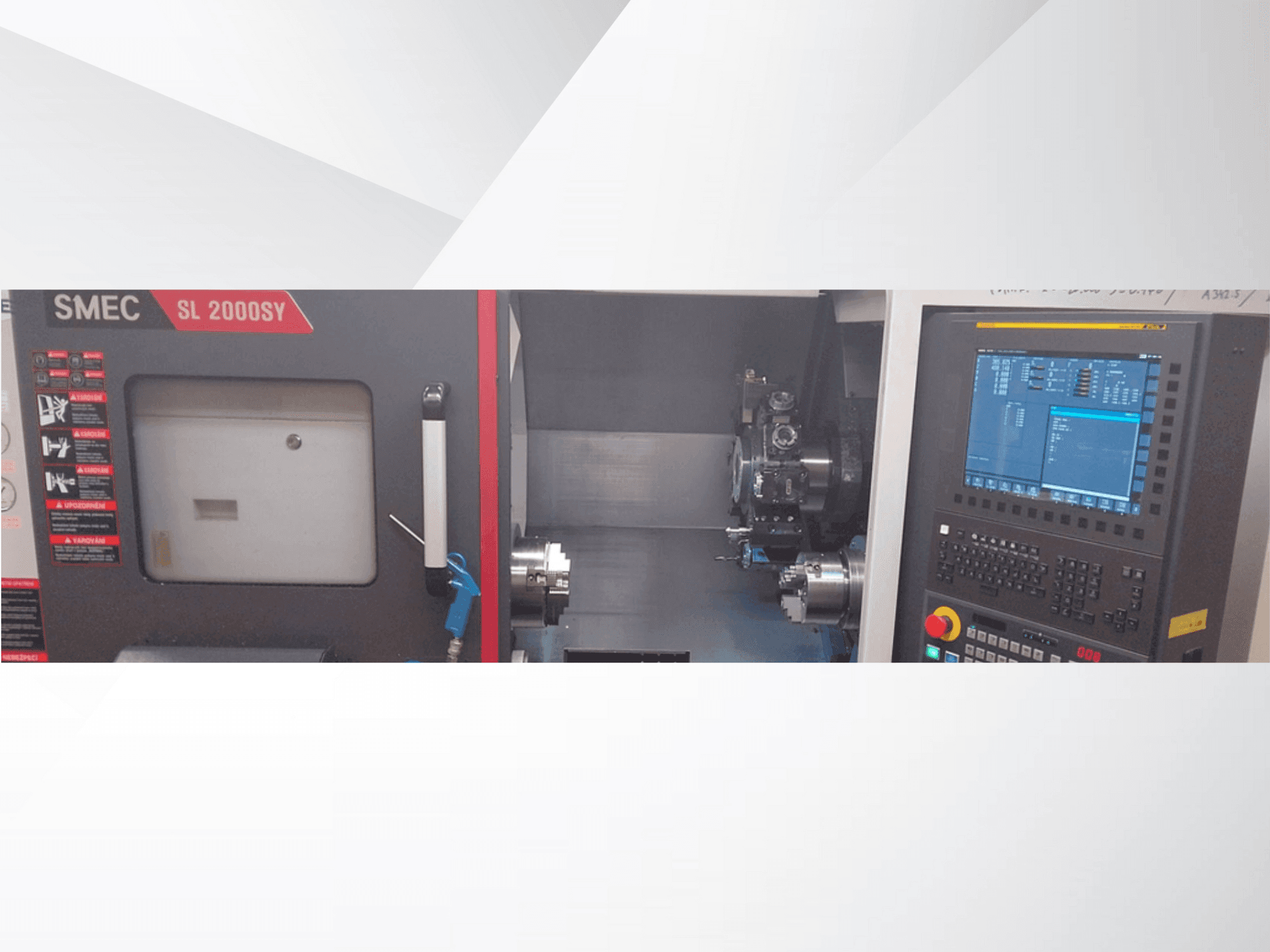 Vue de face de la machine SMEC SL 2000SY