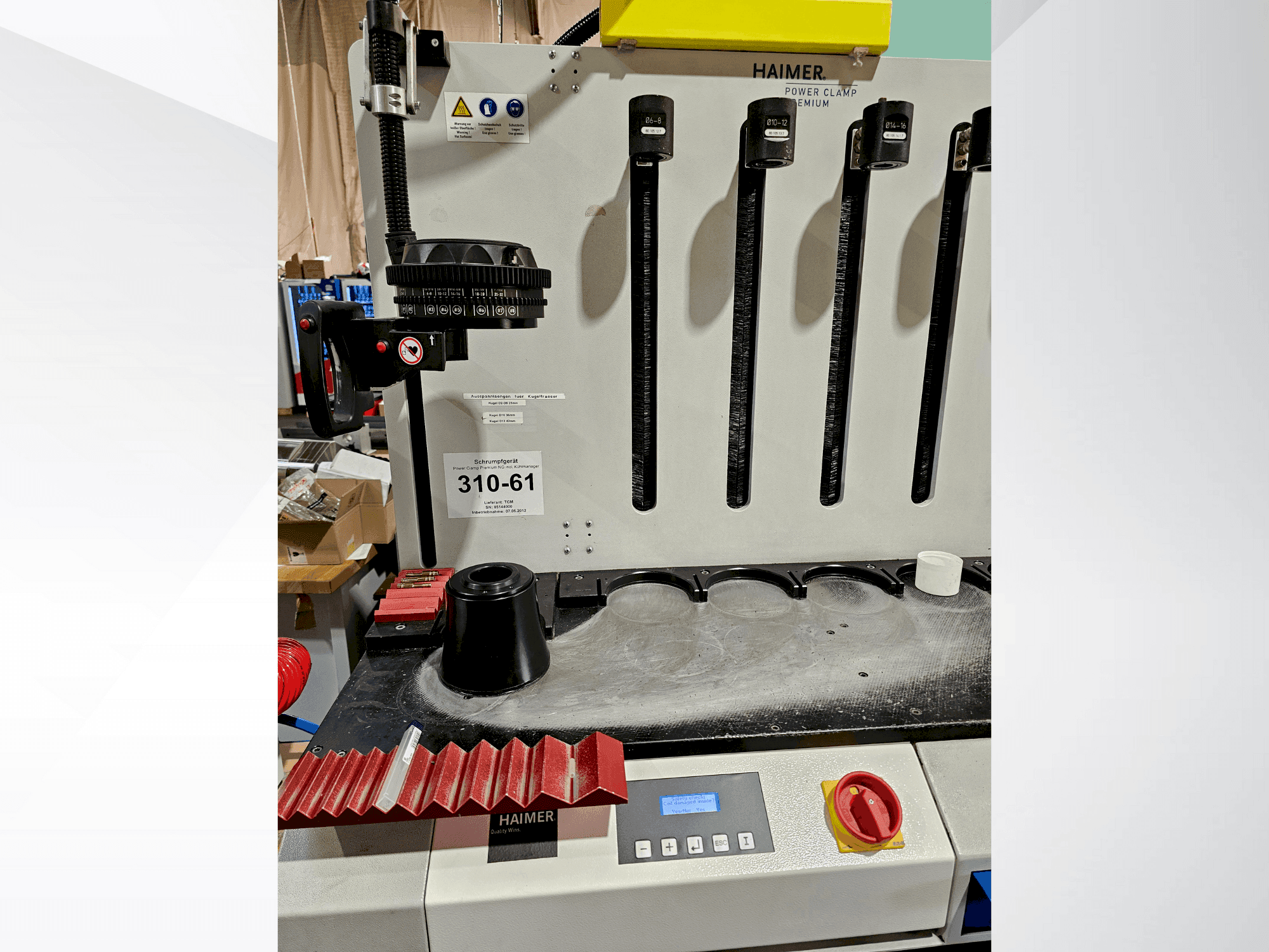 Vue de face de la machine HAIMER PC 2011 Premium