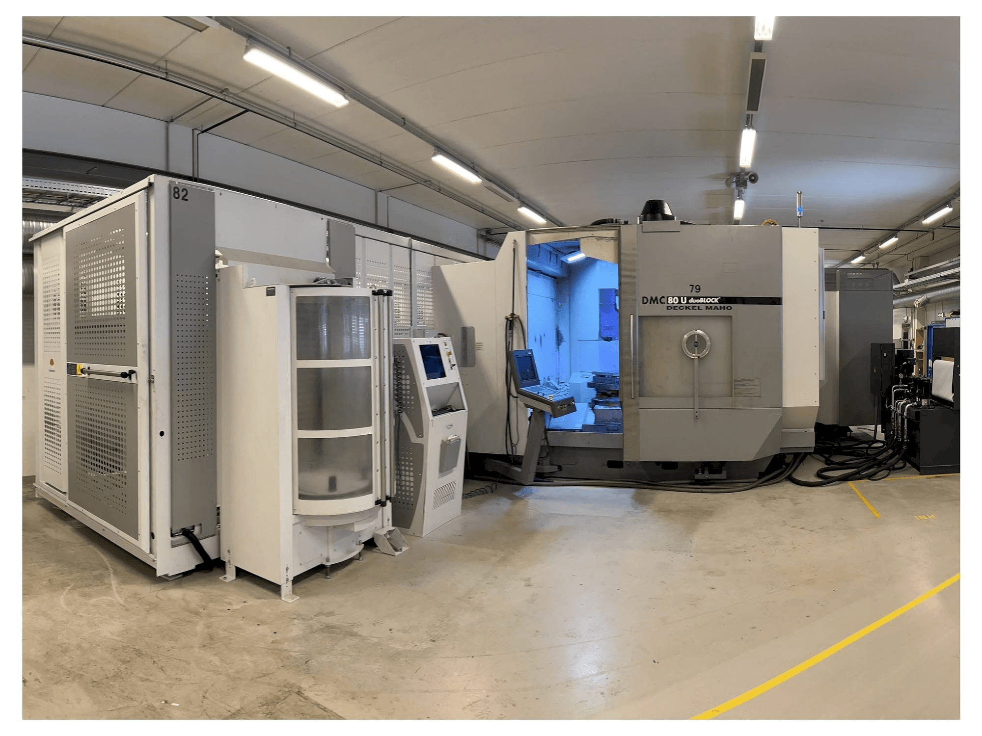 Vue de face de la machine DMG DMC 80 U duoBLOCK