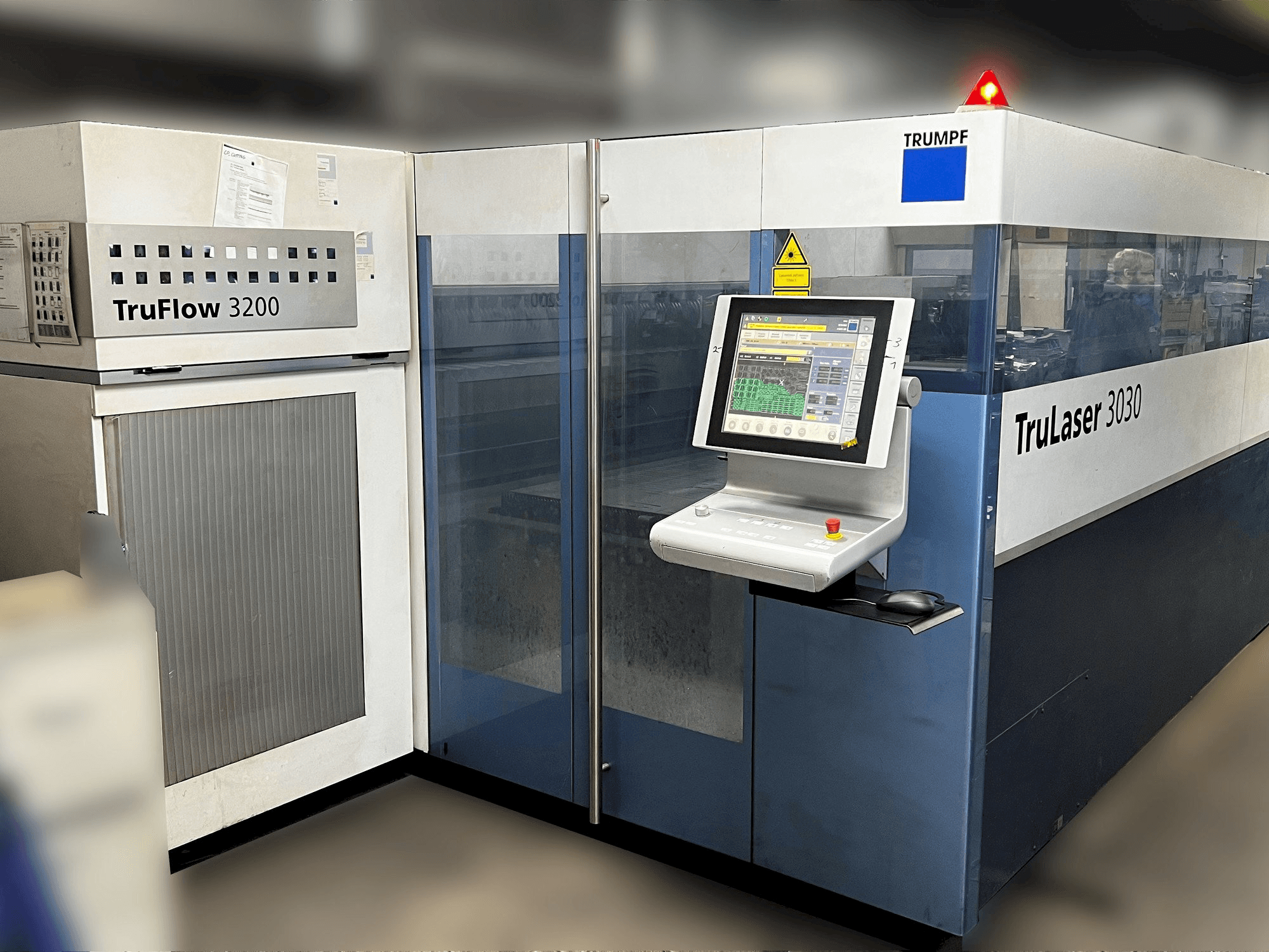 Front view of Trumpf Trulaser 3030 machine
