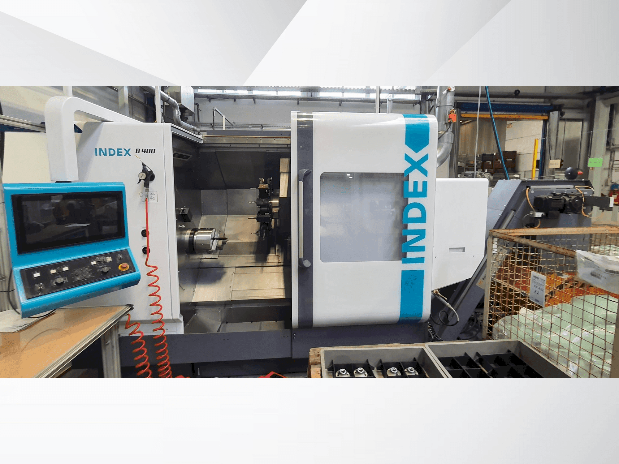 Vue de face de la machine Index B400