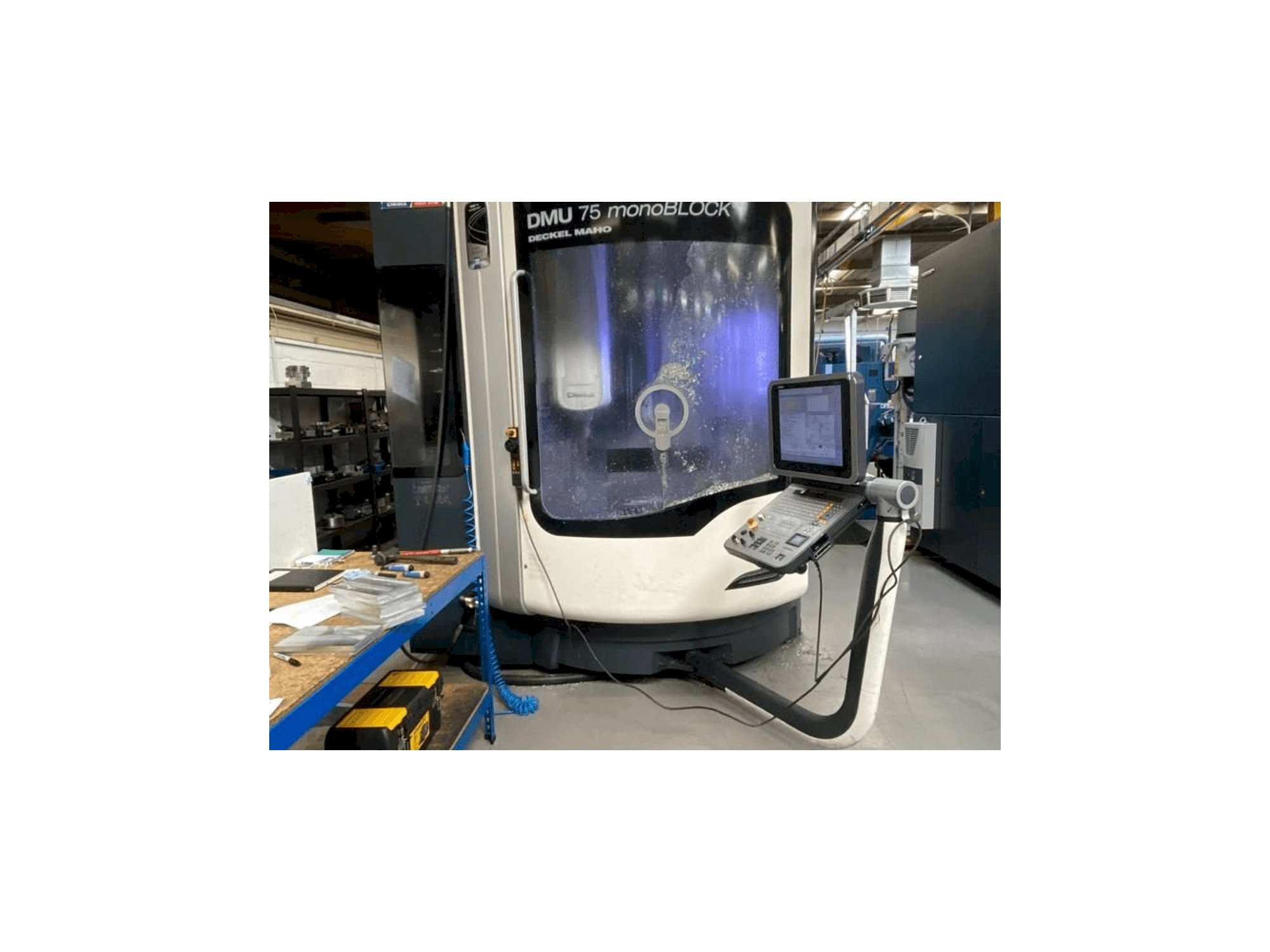 Front view of DMG MORI DMU75 monoBLOCK machine