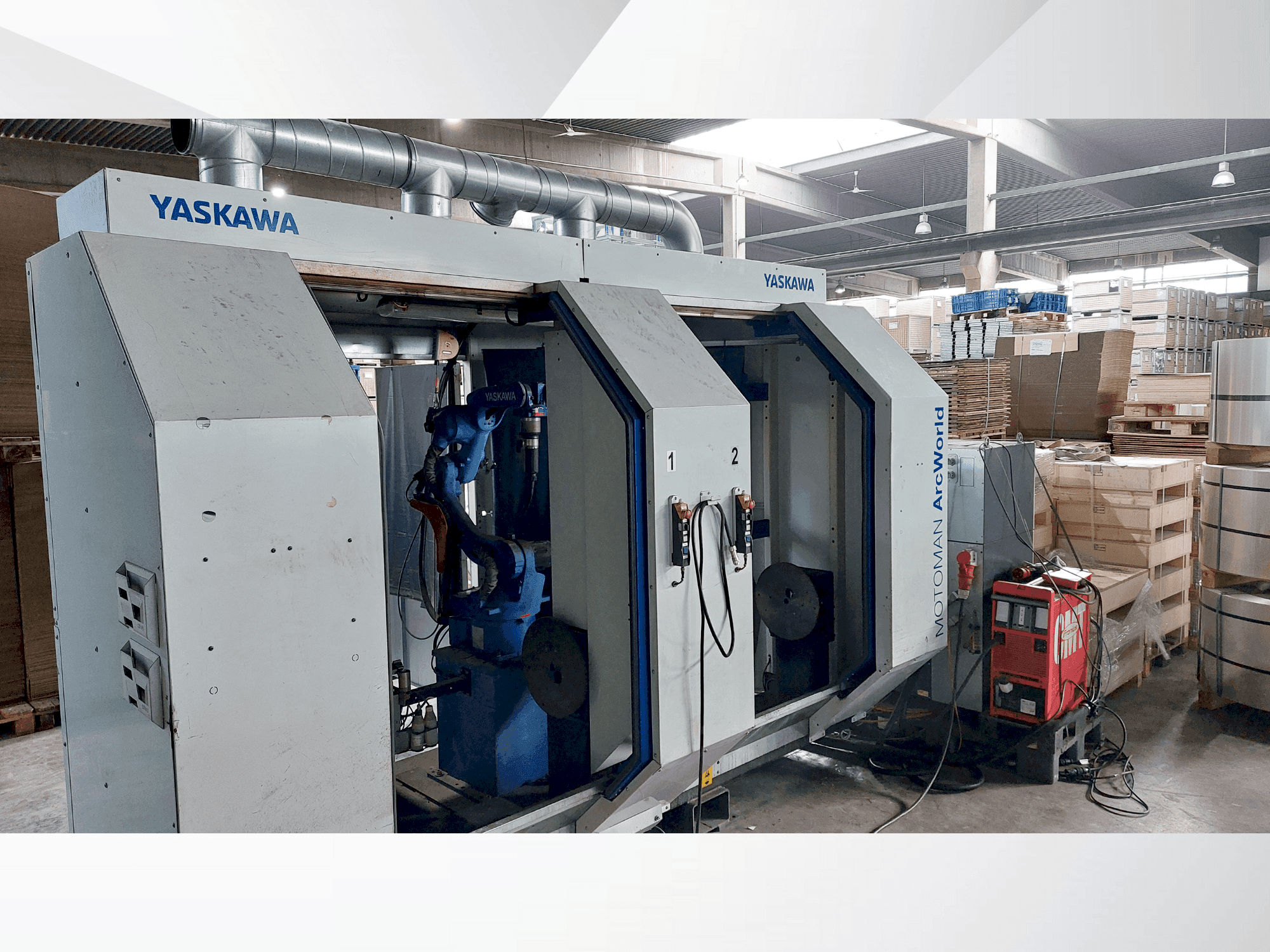 Vue de face de la machine Yaskawa Motoman ArcWorld
