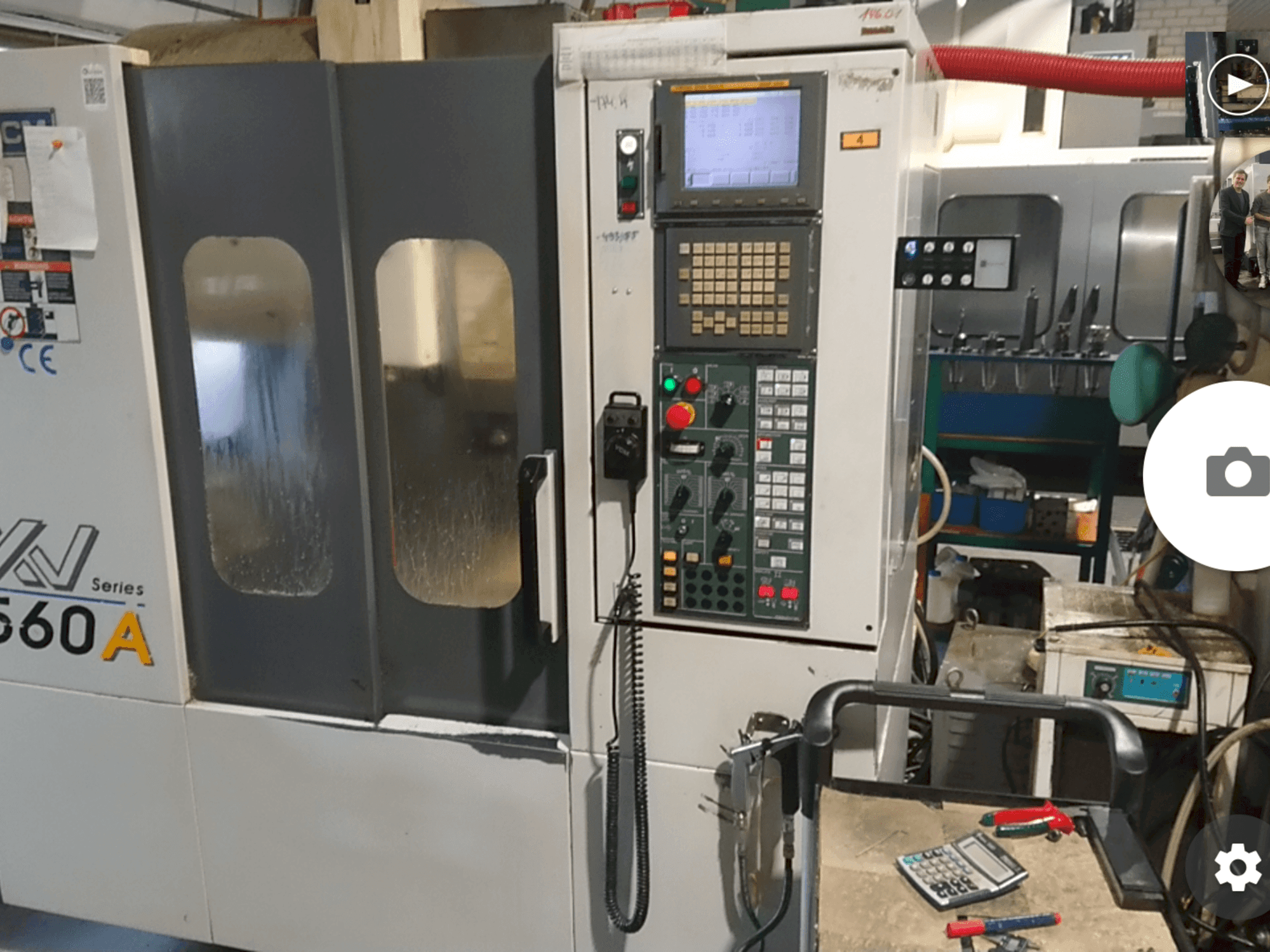 Front view of YCM XV560A machine