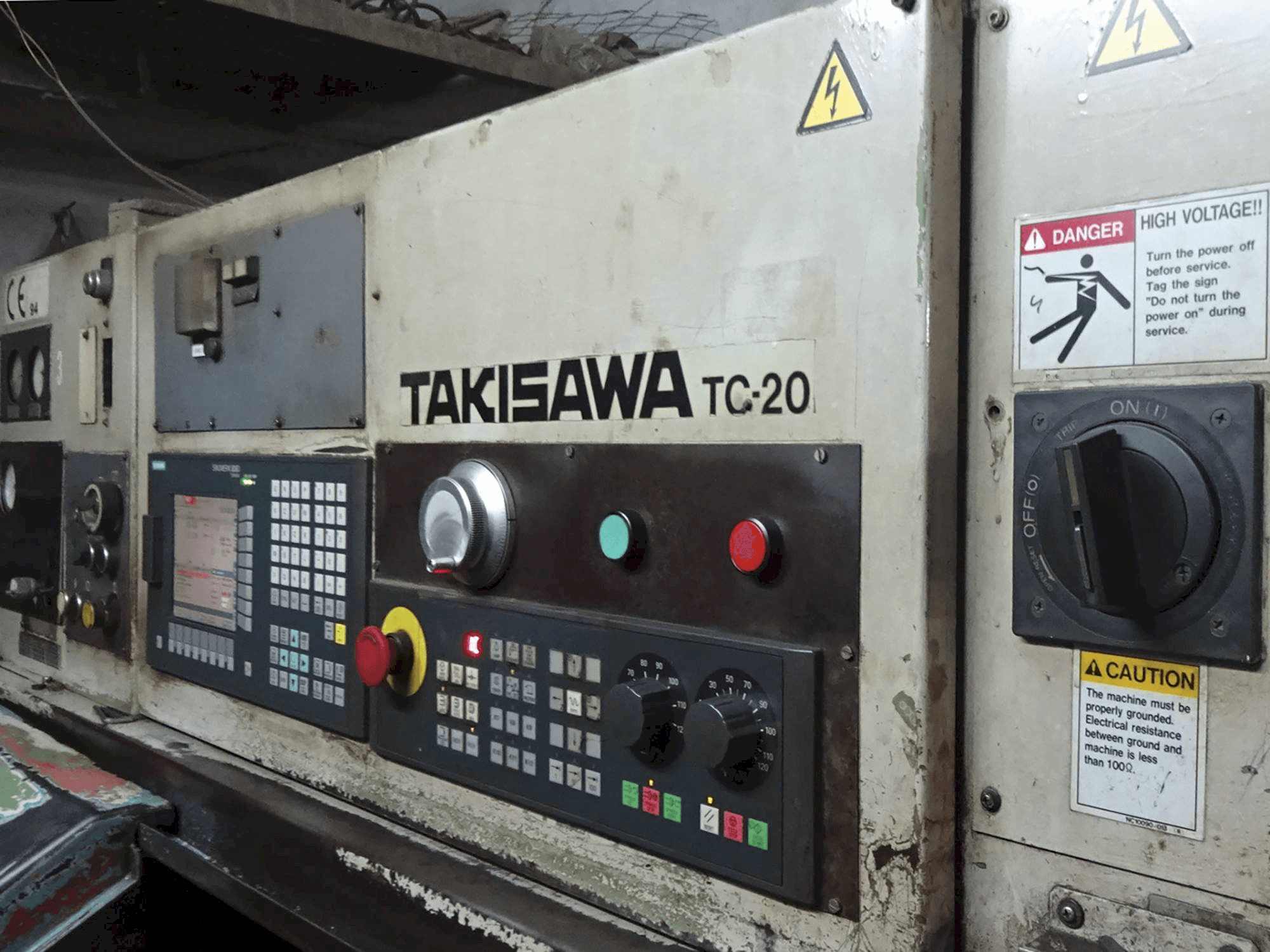Front view of Takisawa TC-20 Machine