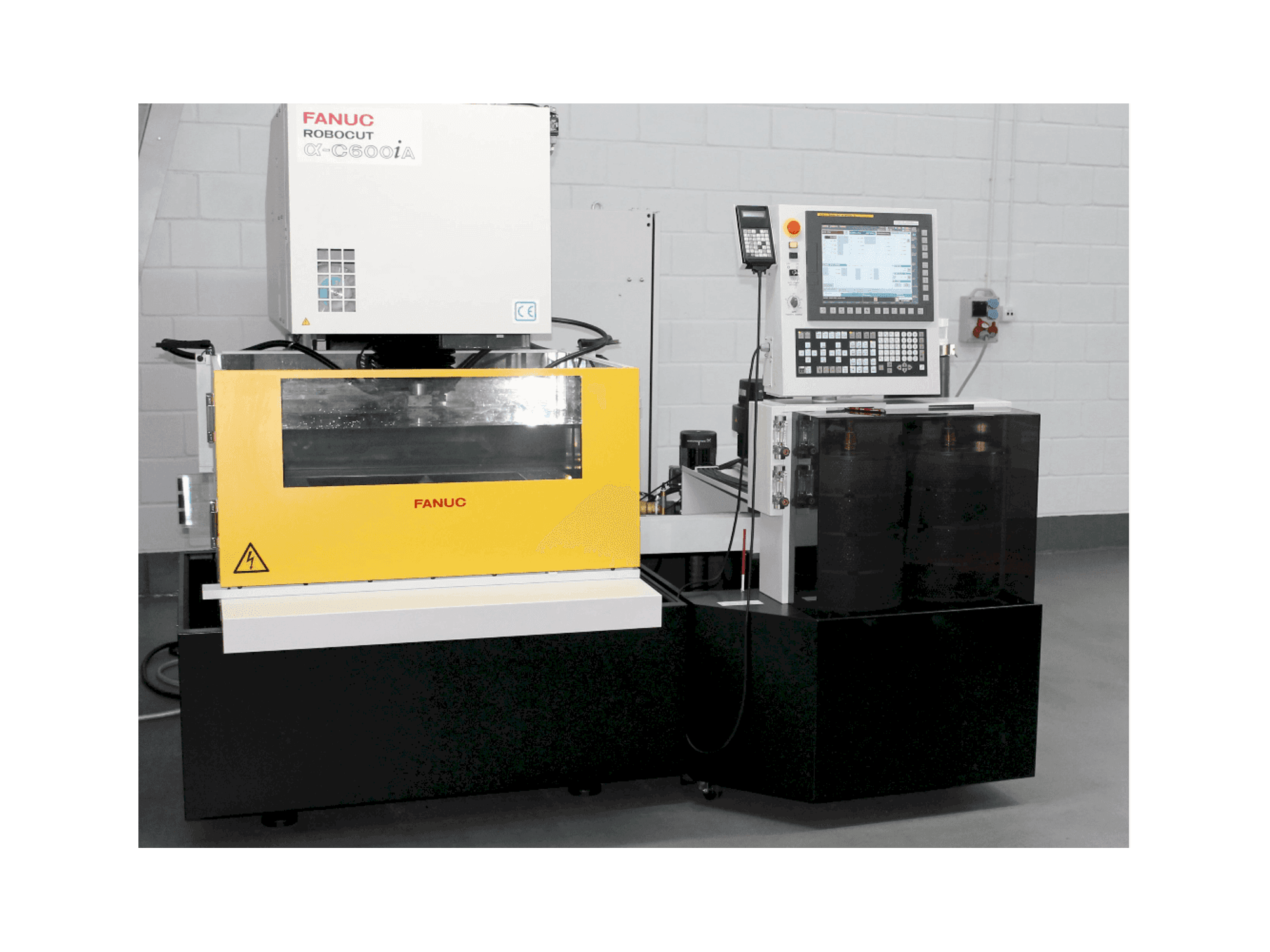 Front view of FANUC RoboCut Alfa C600iA machine