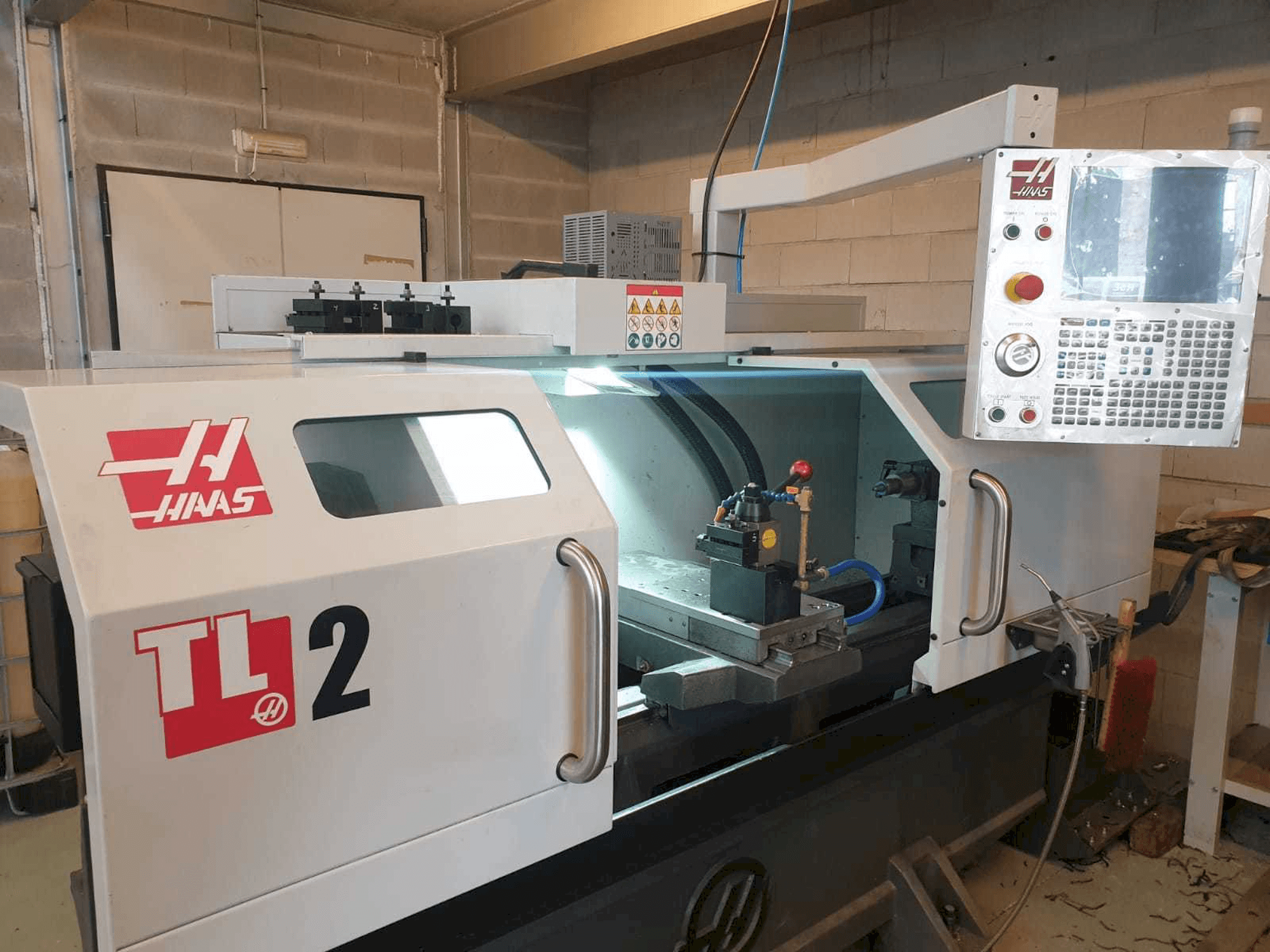 Front view of HAAS TL-2 machine