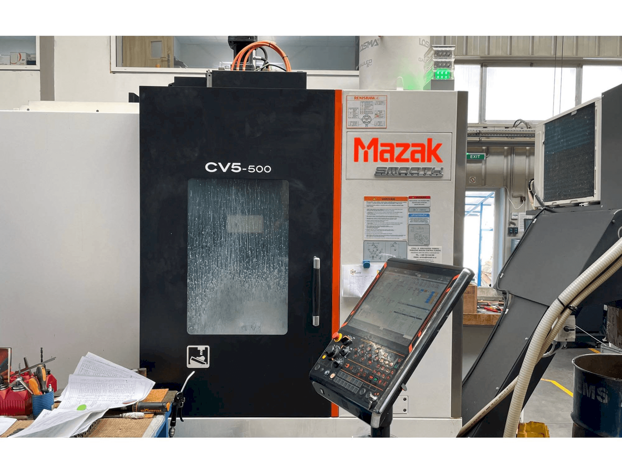 Front view of Mazak CV5-500 machine