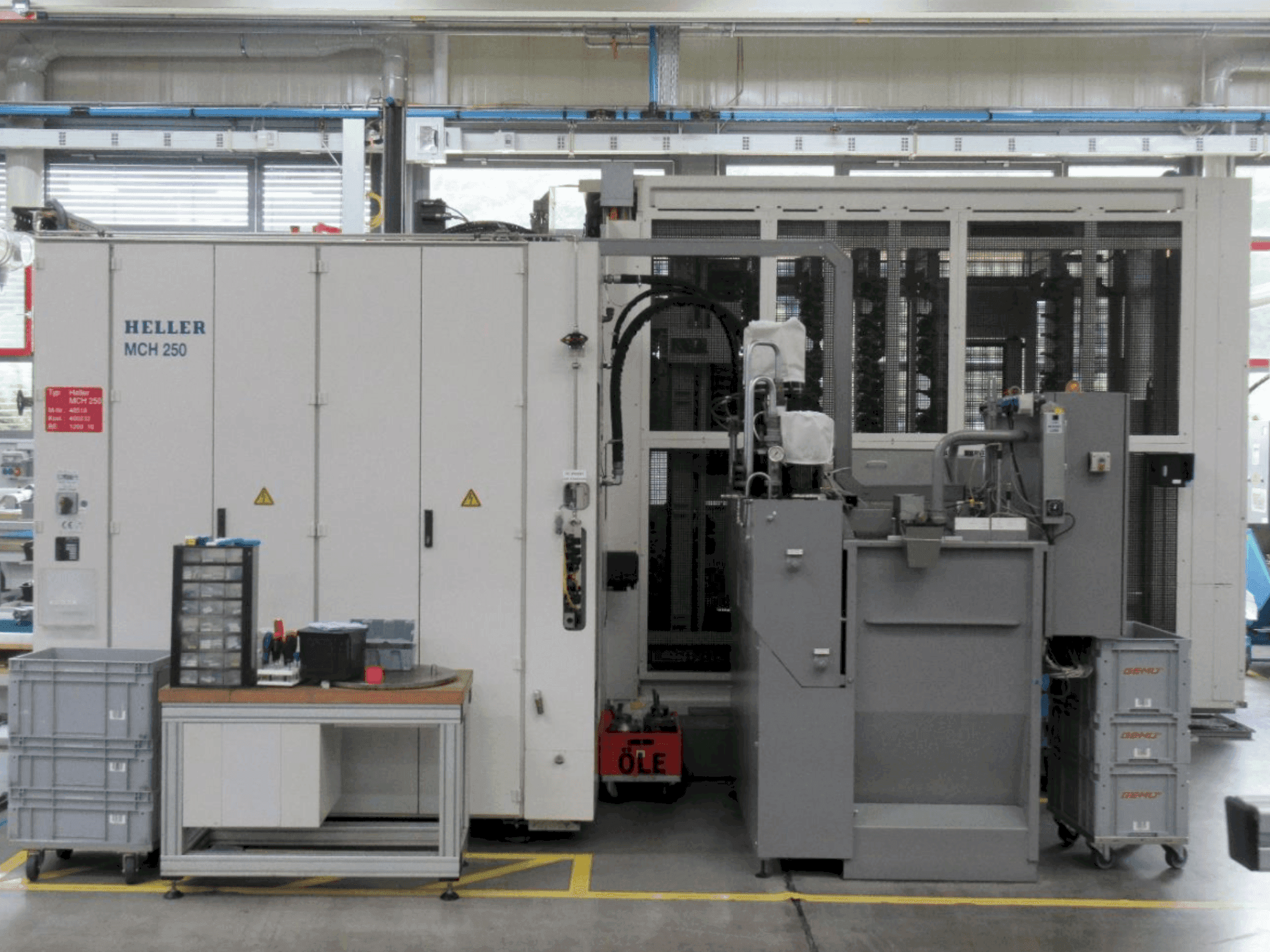 Vue de face de la machine HELLER MCH 250