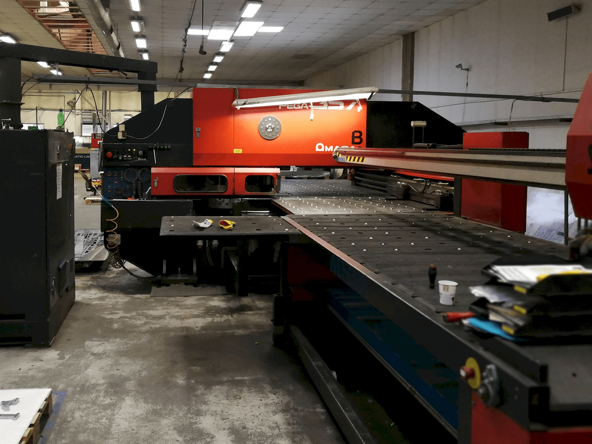 Front view of AMADA PEGA 357 Machine