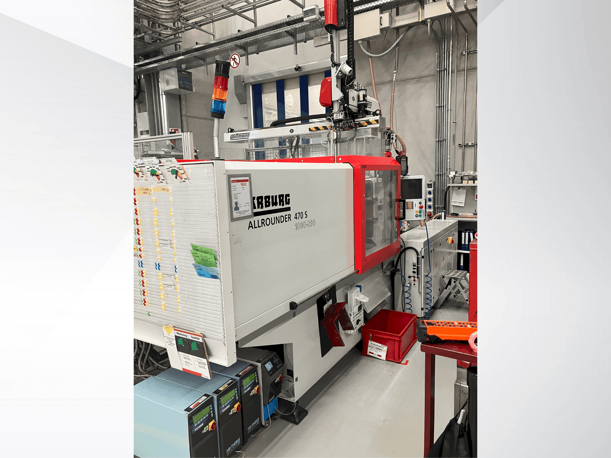 Vue de face de la machine Arburg Allrounder 470 S 1000-290