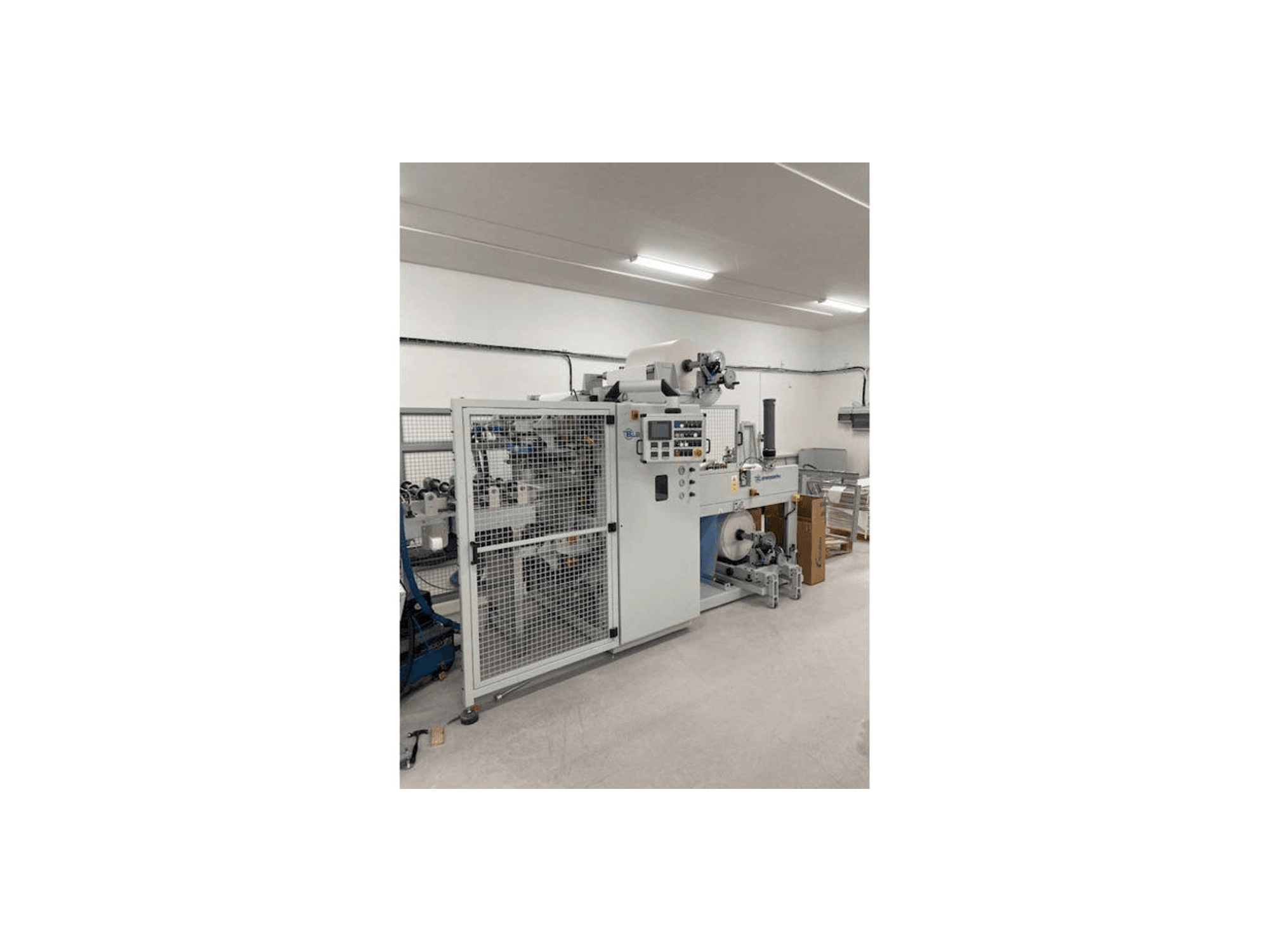 Vue de face de la machine Barberan .