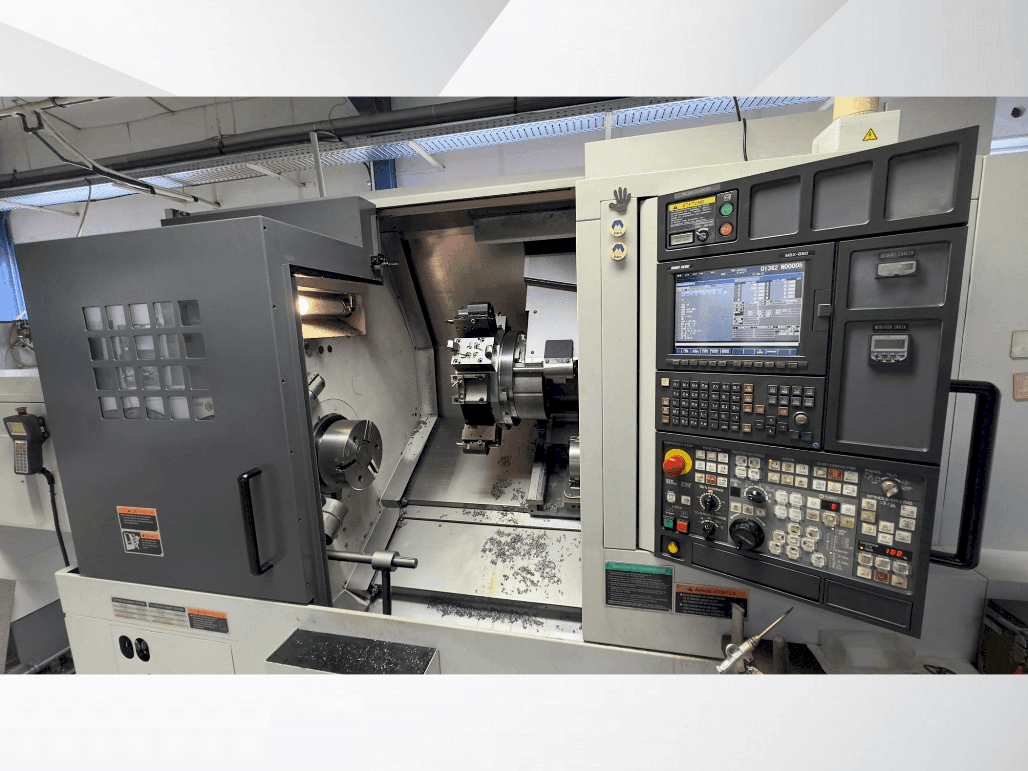 Vue de face de la machine MORI SEIKI NL 2500 SY/700