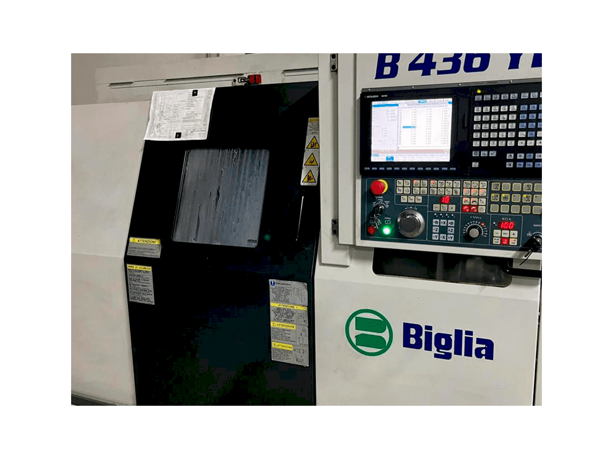 Vue de face de la machine Biglia B436 Y2