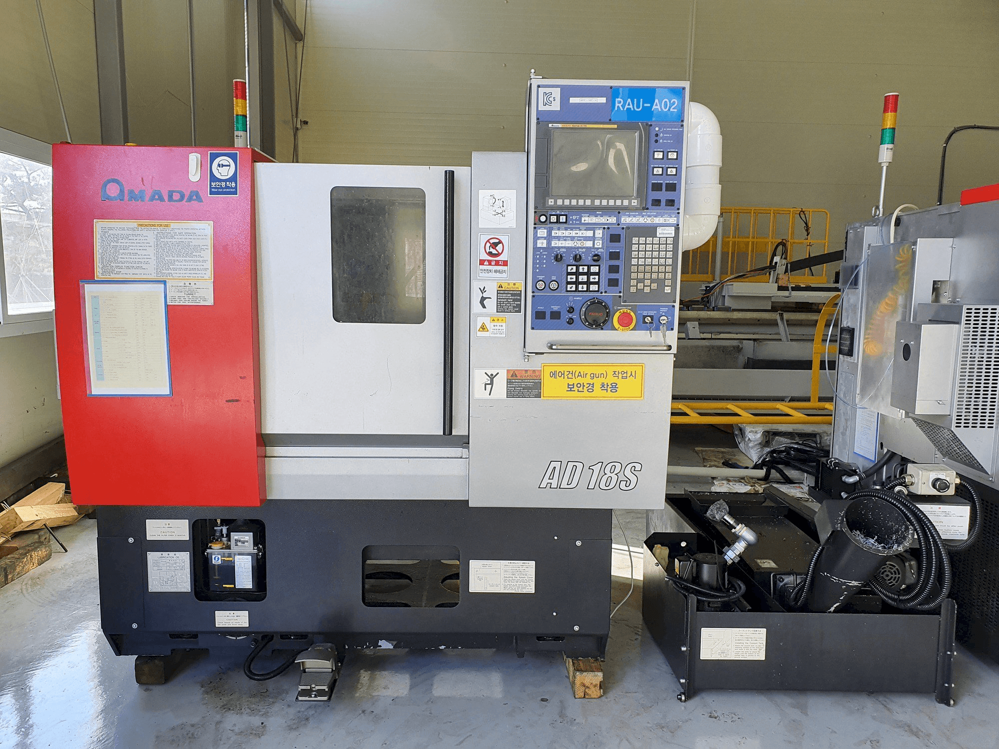 Front view of AMADA AD-18S machine