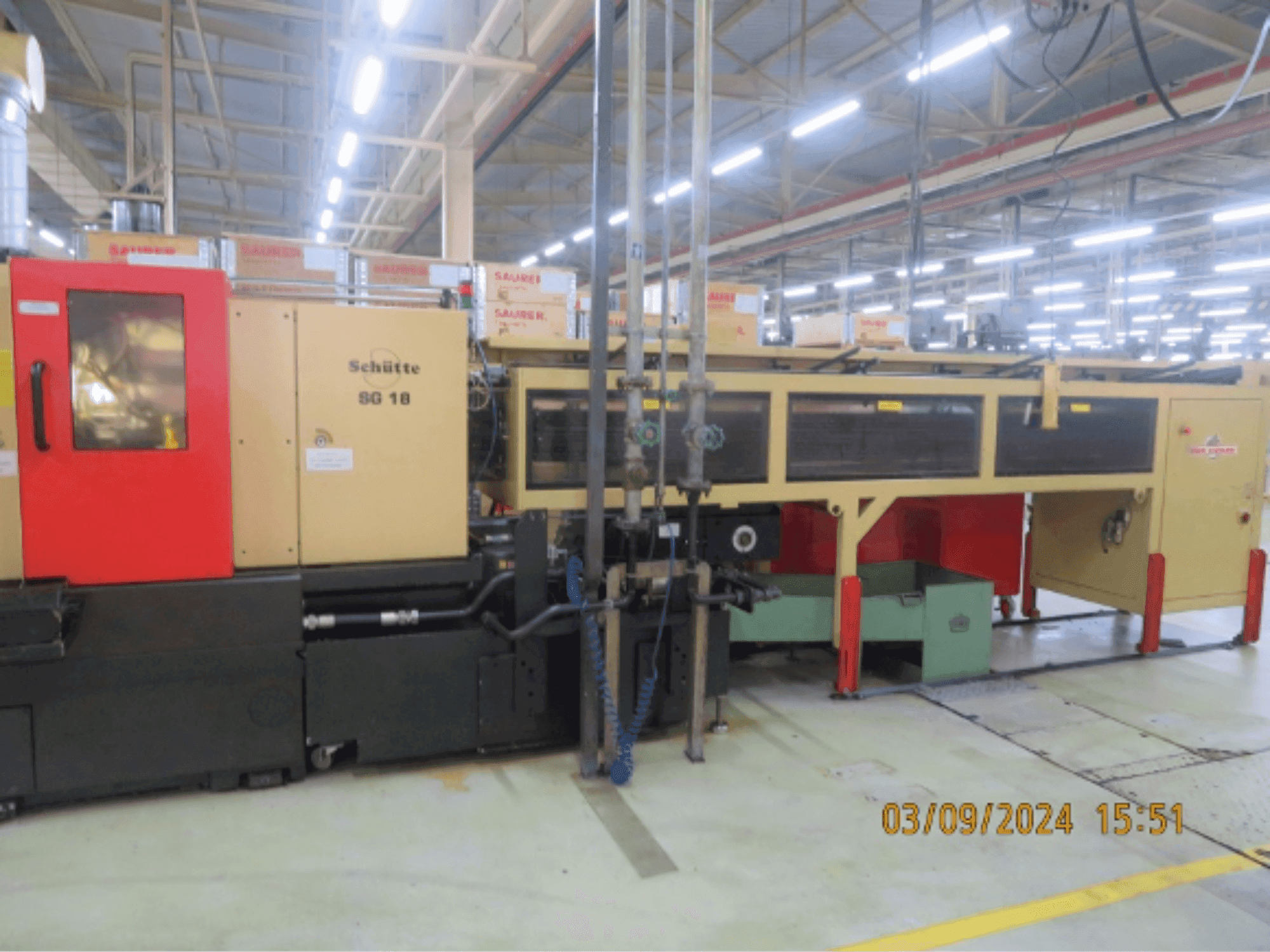 Vue de face de la machine Schütte SG18