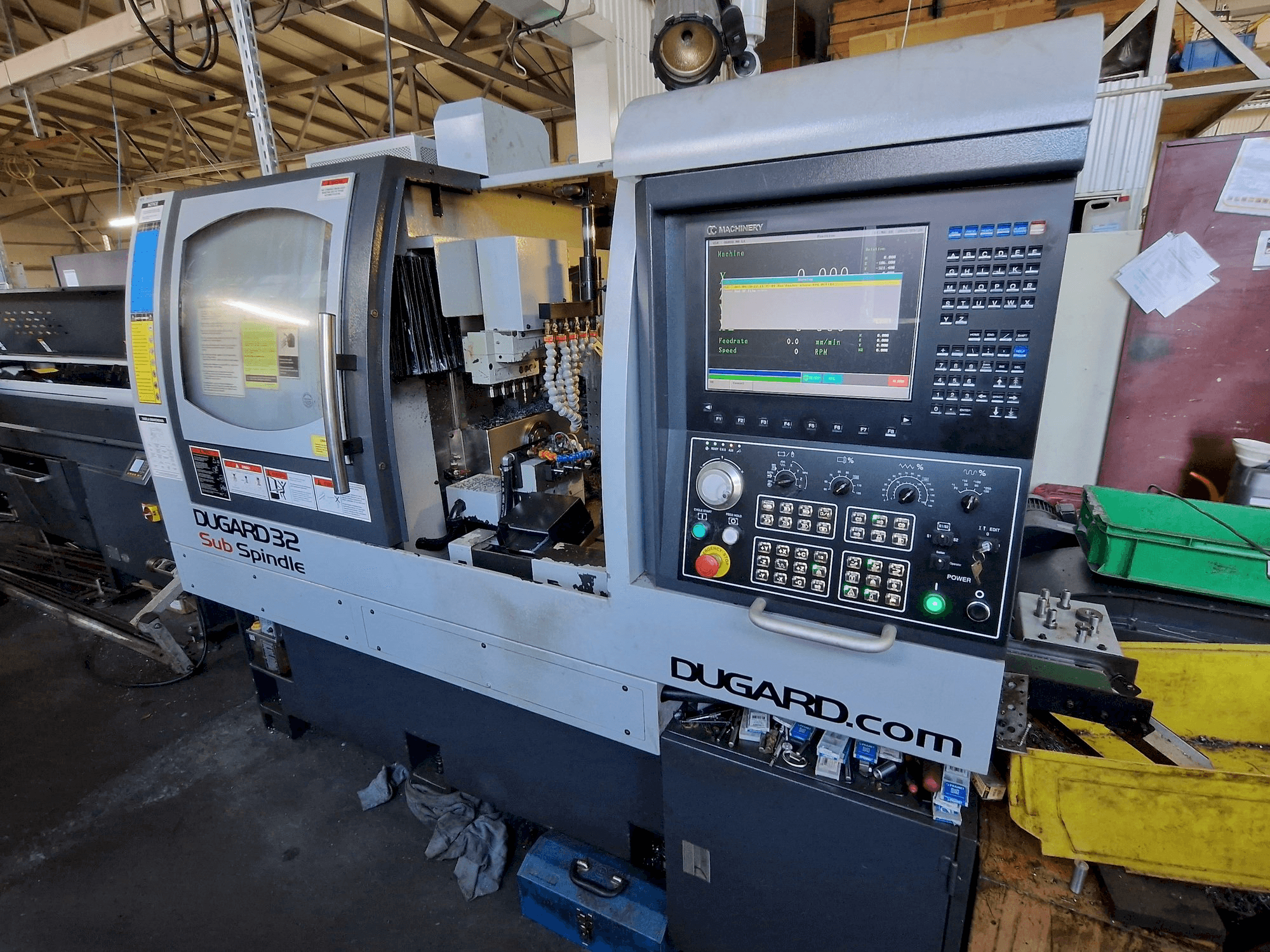 Front view of Dugard 32 Sub Spindle machine