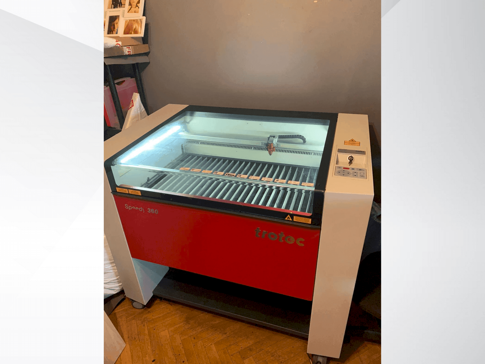 Vue de face de la machine Trotec Speedy 360